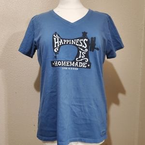 Life is Good t-shirt- Happiness is Handmade